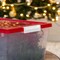 IRIS Christmas Plastic Storage Bins with Lids and Secure Latching Buckles, Holiday Red